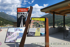 Earthquake Lake visitors center about Quake Lake in the Madison River Canyon of Montana Get Lost in America