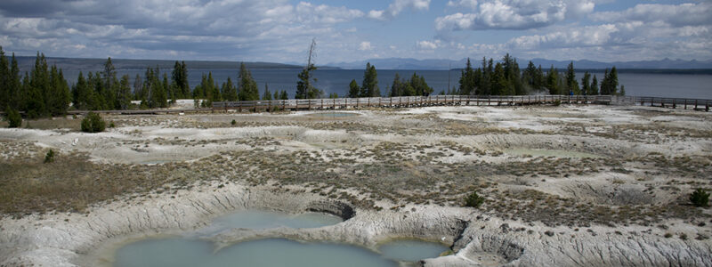 Yellowstone's West Thumb and Hike to Duck Lake West Thumb Geyser basin is located on the shores of Yellowstone Lake in the park