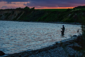 All Inclusive Denmark Fly Fishing Lodge Expedition, with Get Lost in America Sea trout fishing from the Danish flats, sunset on the Danish Flats