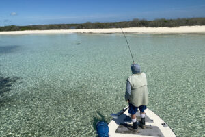 Bahamas Lost Key Lodge Fly Fishing Expeditions hook up from the skiff
