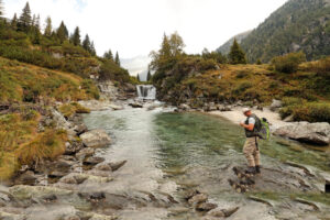 Italian Fly Fishing Tours for the Adventure of a Life Time Trentino and Piemonte are located in the Italian Alps and offer brown and marble trout fishing. In these regions the landscapes are mountainous, there are excellent wines and our partner 4-star hotels offer a luxurious wellness area Italian Alps River Get Lost in America