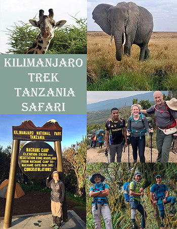 Seven day trek to the summit of kilimanjaro and a five day safari with get lost in america