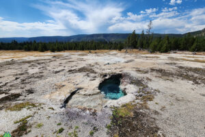 Thermal mineral water has such a beautiful glacier blue to it