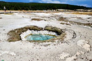 Back on to the boardwalk to finish our hike around Biscuit Basin Yellowstone National Park