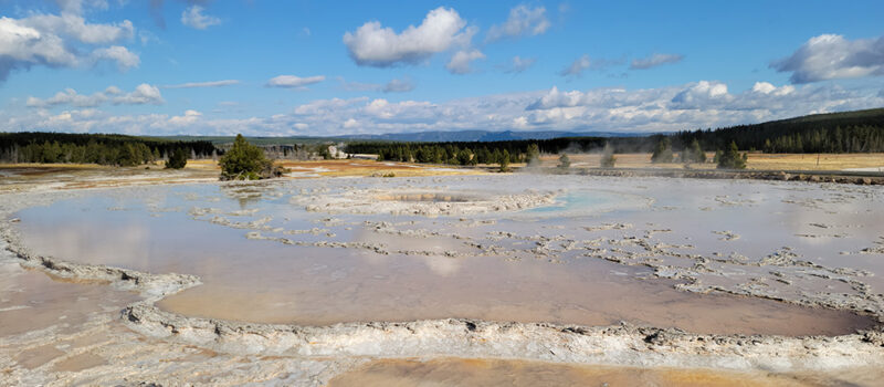 Firehole Loop Lake Drive Yellowstone National Park Between Madison Junction and Old Faithful is a 3.3 mile Firehole Lake Loop Drive