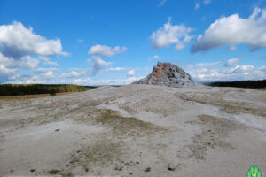 White Dome Geyser from a distance.