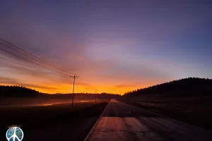 As the Day Lightens Platte River Glows as fog from the temperature rises lazily across the horizon