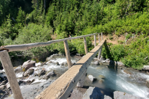 Foot bridge over Frying Pan Creek