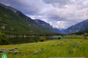 Emerald Lake, first view of