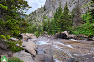 West Rosebud Creek flowing down from Mystic Lake