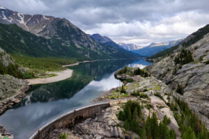 First glimpse of the dam, it gives the lake a bit more surface area and some fairly clean based energy