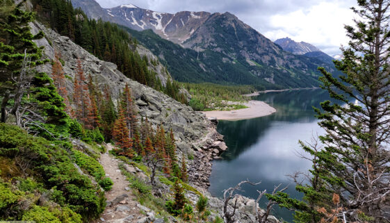 Mystic Lake Montana a Greater Yellowstone Ecosystem Trail Down the trail to the lake for a little fishing, maybe and exploring