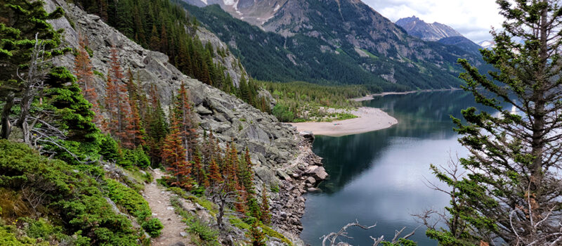 Mystic Lake Montana a Greater Yellowstone Ecosystem Trail Down the trail to the lake for a little fishing, maybe and exploring