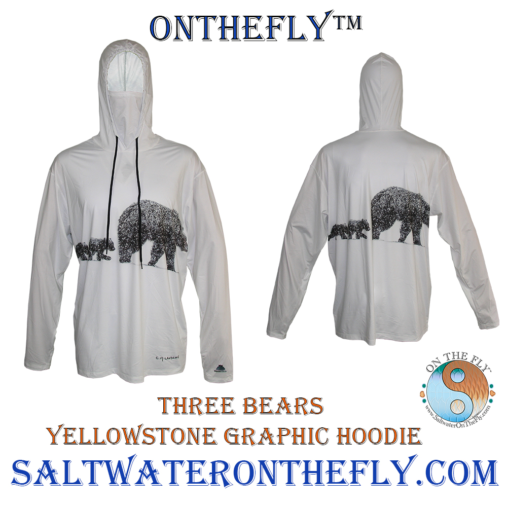 Yellowstone National Park Black Bears Graphic Hoodie, great outdoor apparel for hiking, flyfishing, backpacking, camping or out to dinner, anywhere you choose