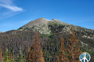 Looking across Tunnel Gulch, Alpine trail is about 2 miles straight down below me, and I do mean straight down.