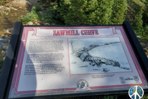 Sawmill curve on the Alpine Line at the ghost town of Hancock Colorado. Mining and tourism have been a significant part of the history in the 1880 till now.