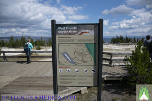 West Thumb Yellowstone National Park Geyser Basin Trail Head