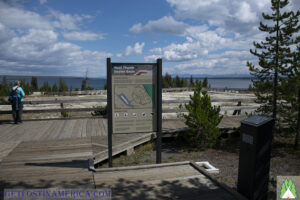 West Thumb Yellowstone National Park Geyser Basin Loop Trail is a mile with at least half on the shoreline of Yellowstone Lake, Get Lost in America