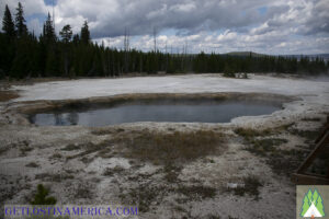 Clouds and Geyser Pools, great contrast in the afternoon lighting