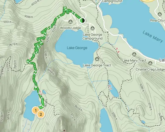 Map of Crystal Lake Trail to Crystal Lake fly fishing, hiking, camping california, sierra nevada mountains with Get lost in America