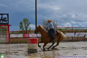 Barrel Racing High School Rodeo Montana with Get Lost in America while here Yellowstone Cabin Rentals for a great trip
