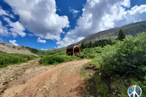 Trail junction ahead for West Alpine Tunnel