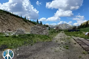 Remnants of the section house Alpine Tunnel and line