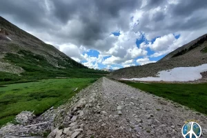 Watch storm clouds moving in looking south from West Alpine Tunnel