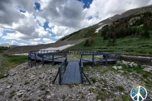 Turntable used to rotate Locomotives to run in the other direction at West Alpine Tunnel Colorado Trail, Colorado. Get Lost in America for the best Fly Fishing Destinations and Yellowstone Cabin Rentals