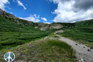 West Alpine Tunnel ahead hike the narrow gauge railroad bed