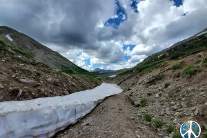 Looking back where I have been and where I am going to hike up over the Alpine Tunnel.