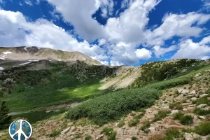 Looking across to the other trail ridge towards Tunnel Lake and Tin Cup Pass