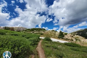 Look towards Tunnel Lake and Tin Cup Pass, this a beautiful alpine hike.