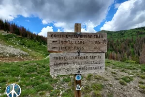 Trail sign at East Alpine Tunnel, I didn't walk over to the east tunnel entrance that's in a different story.