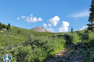 Looking back watching Tunnel Gulch disappearing with each step