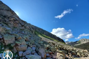 Lots of big boulders, topography get very interesting