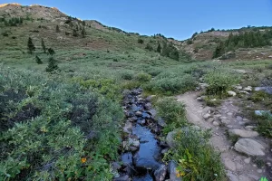 Crossed creek heading in the Hunter Fryingpan wilderness in a few more steps