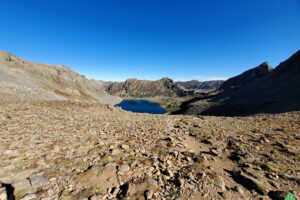 First view of Lost Man Lake from the pass