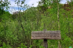 Junction of Goose Creek Trail goes down through refrigerator canyon, There is an old ghost town where they once tried to build a dam before it was designated a wilderness area