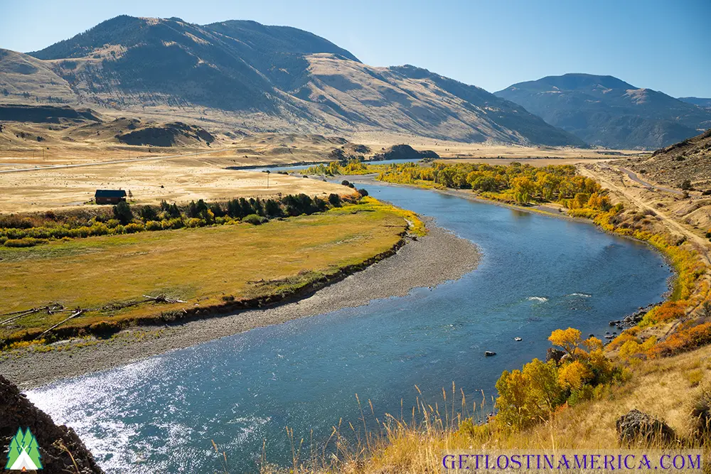 Yellowstone river outside Gardiner Montana