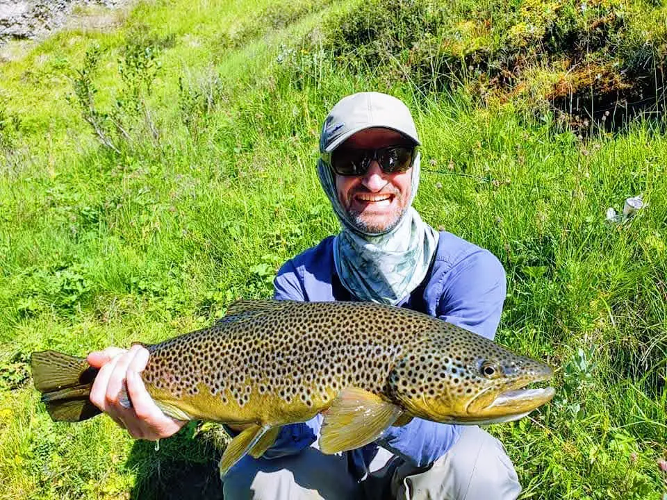 Brown Trout fly fishing Iceland with Get Lost in America