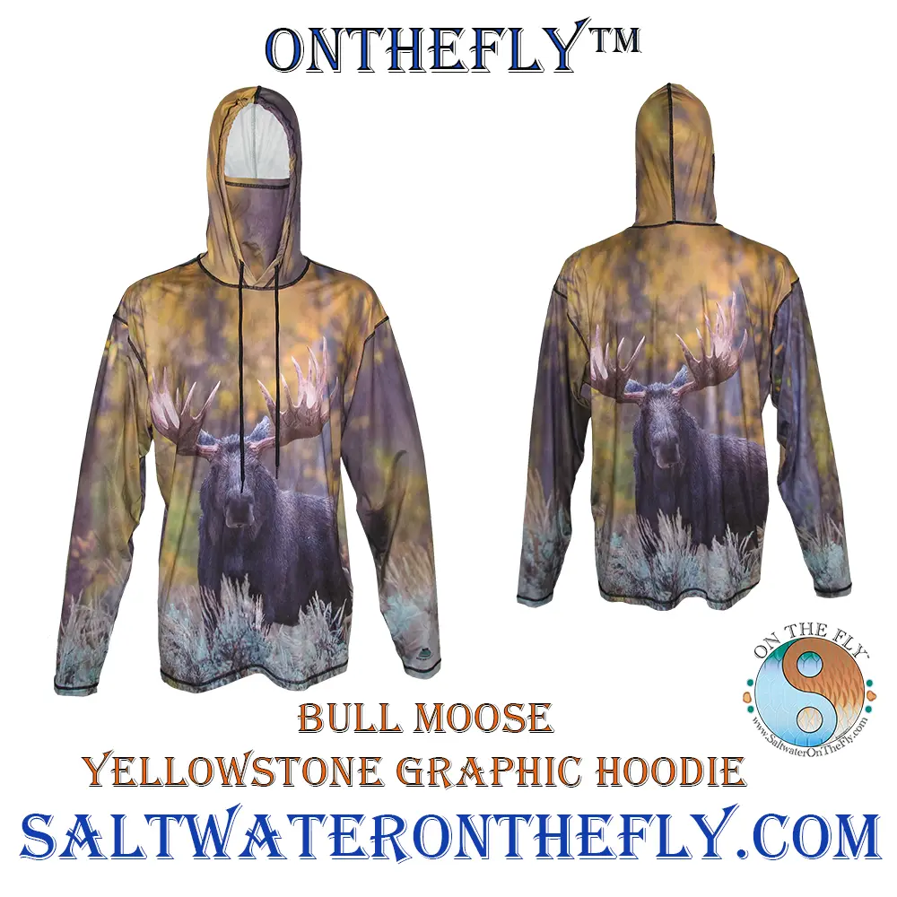 Bull Moose Graphic Hoodie Performance Hiking Apparel