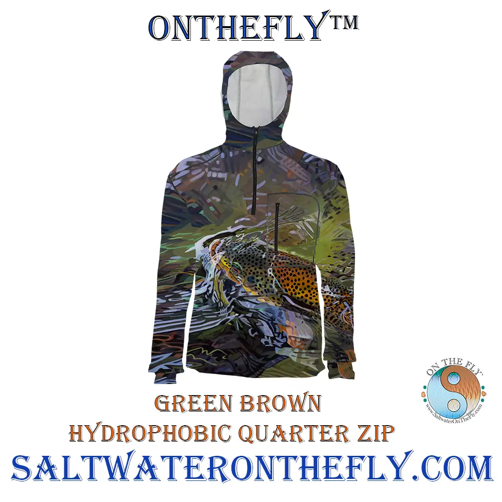 Hydrophobic Graphic Hoodie Fly Fishing Bighorn and Wind River Wyoming