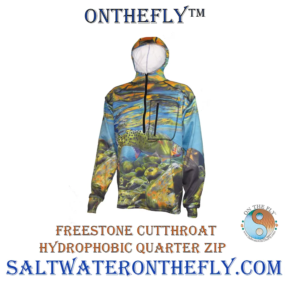 Wind River Graphic Hoodie hiking apparel design for the active outdoors person. saltwater on the fly