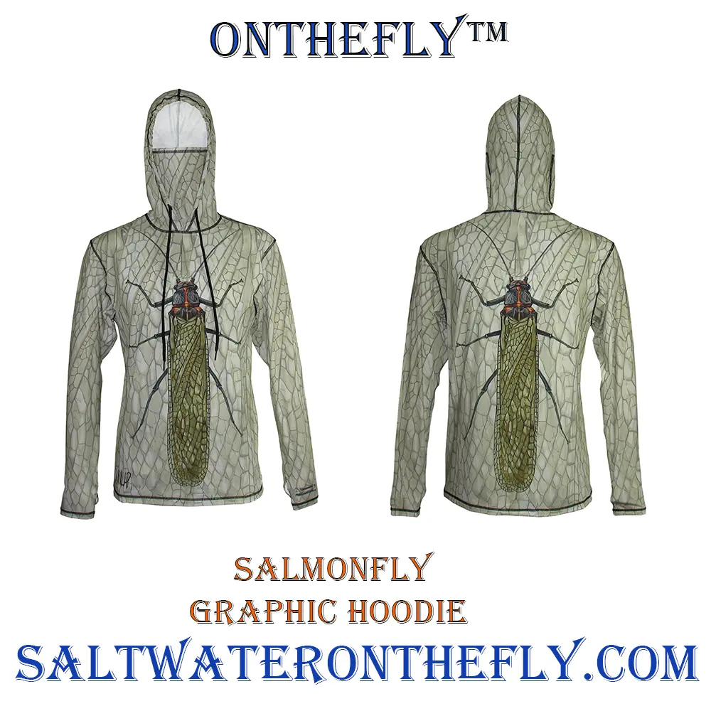 Fly Fishing Apparel a salmonfly sun protective graphic hoodie