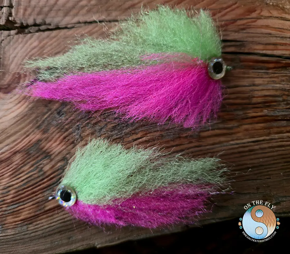 Chartreuse-Pink EP Baitfish 2/0 for Musky on the Fly Chartreuse-Pink EP Baitfish 2/0 for Musky on the Fly