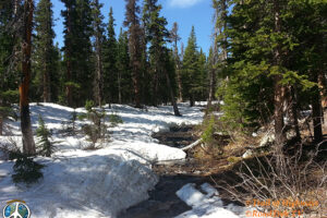 First trip up 3 weeks back the trail at about 1 half miles quickly turned to snow and got deeper with every step