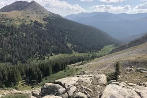 Looking back down the valley from the lower upper ridge. Get Lost in America