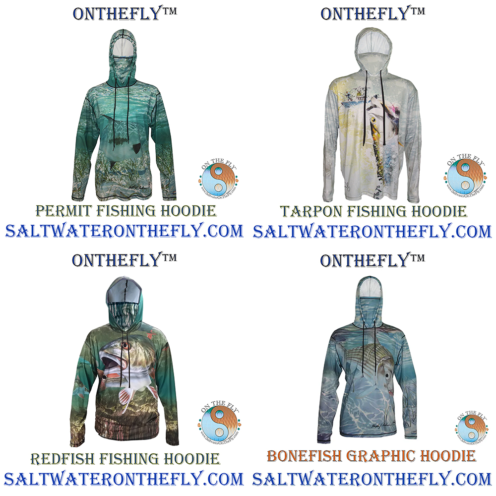 Saltwater Graphic Fishing Hoodies for those days on the water fly fishing