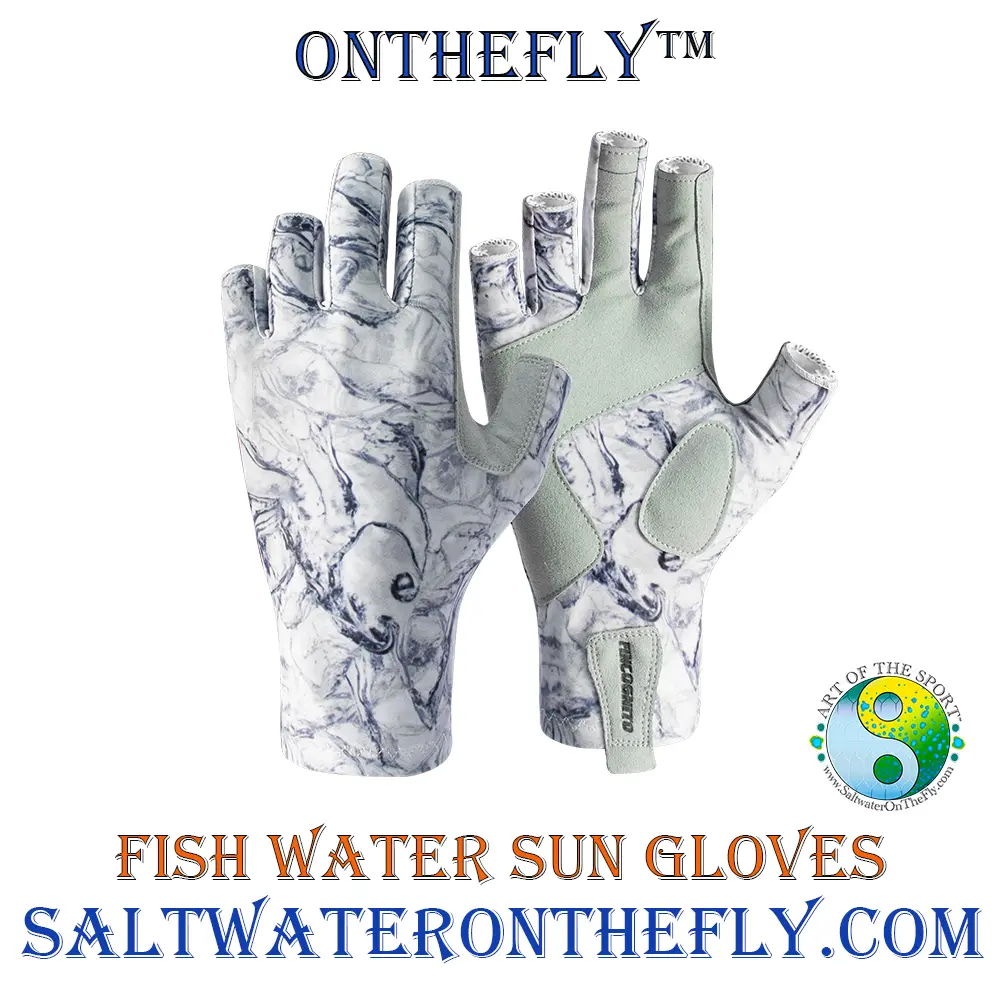 Sun Gloves Fish water. Saltwater on the fly